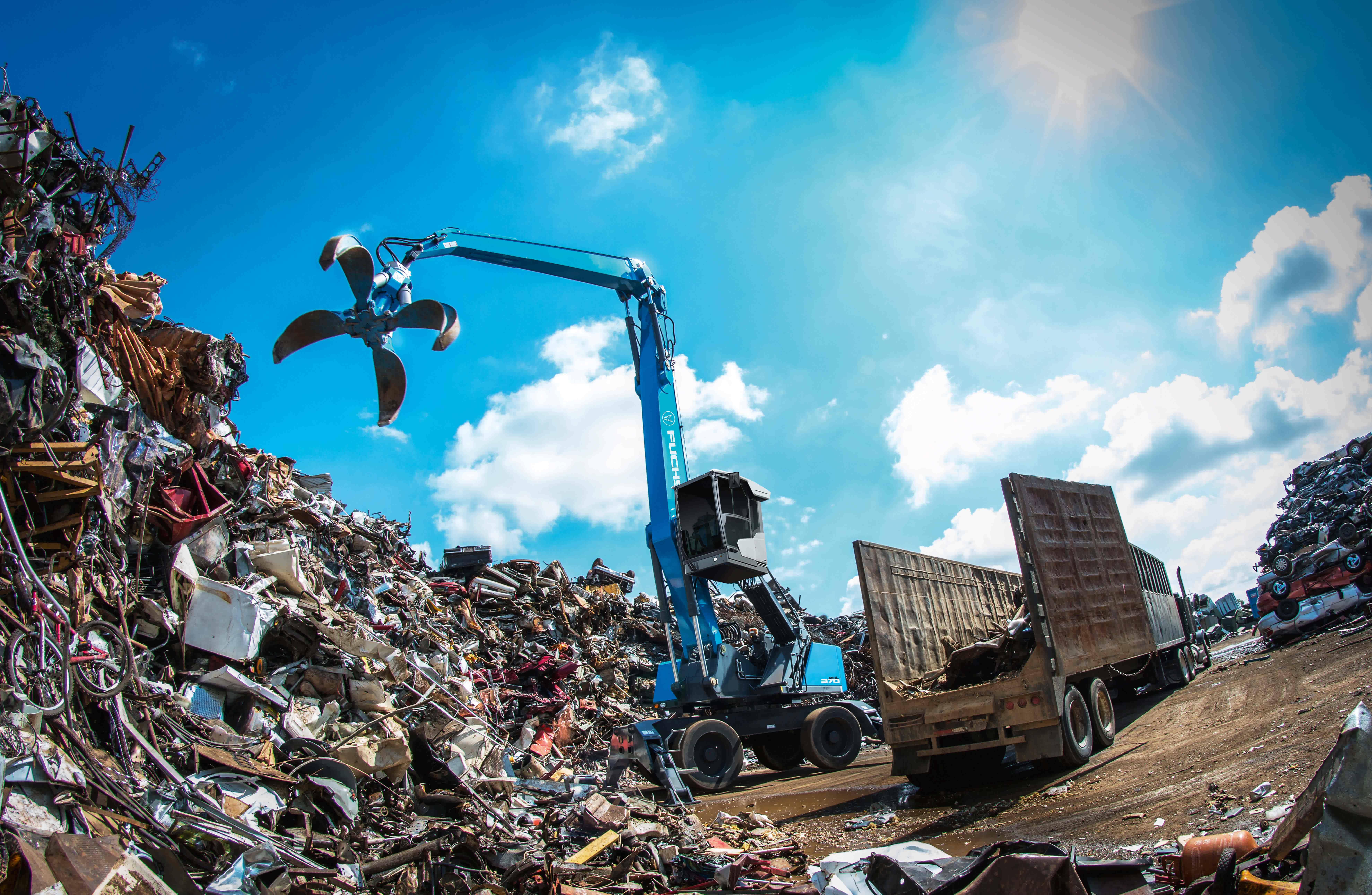 Material handler heavy machinery